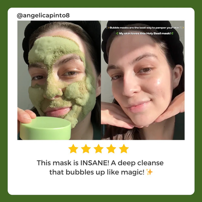 VelvetGlint™ Holy Basil Bubble Deep Mask