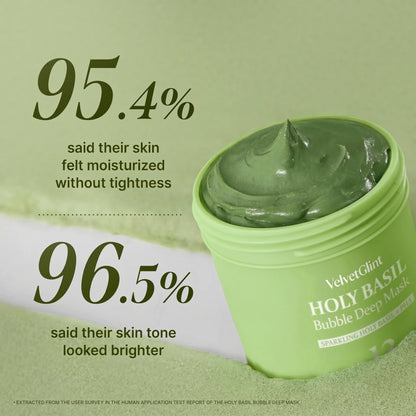 VelvetGlint™ Holy Basil Bubble Deep Mask