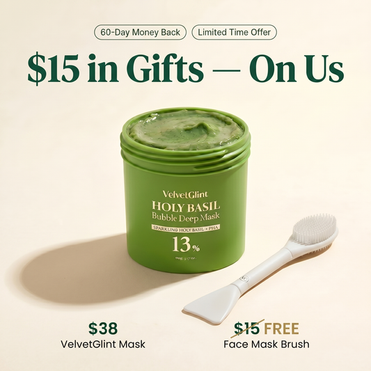 VelvetGlint™ Holy Basil Bubble Deep Mask