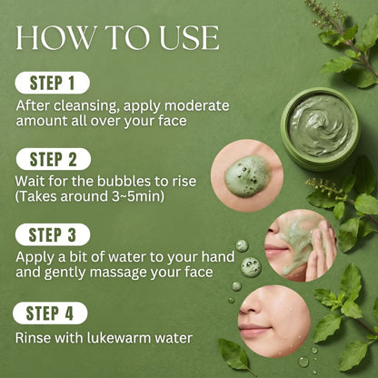 VelvetGlint™ Holy Basil Bubble Deep Mask